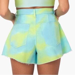 NWT Revolve WeWoreWhat Tie Dye Flare Bell Shorts